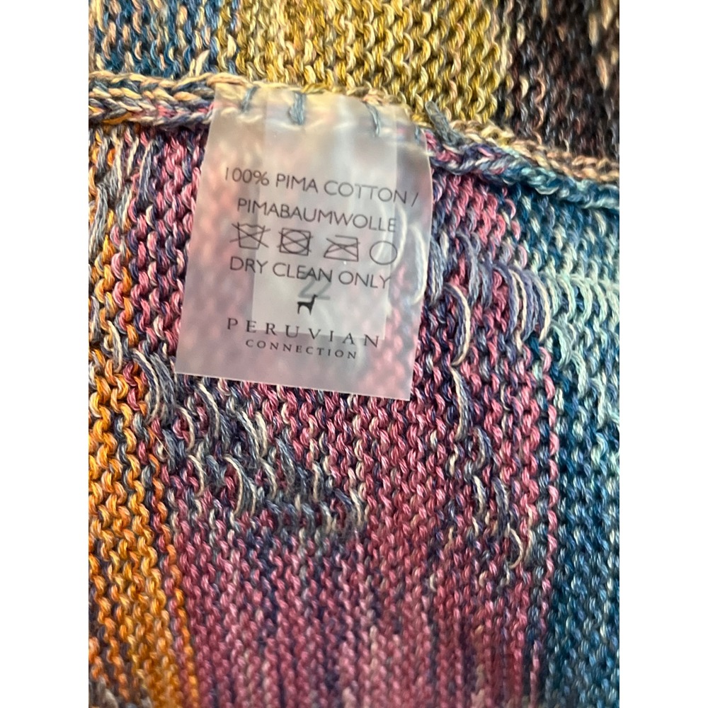 Peruvian Connection Multicolor Boho Pattern Cropp… - image 9